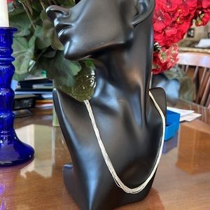 Vintage Carolyn Pollack 10 Strand Sterling Silver Liquid Necklace
